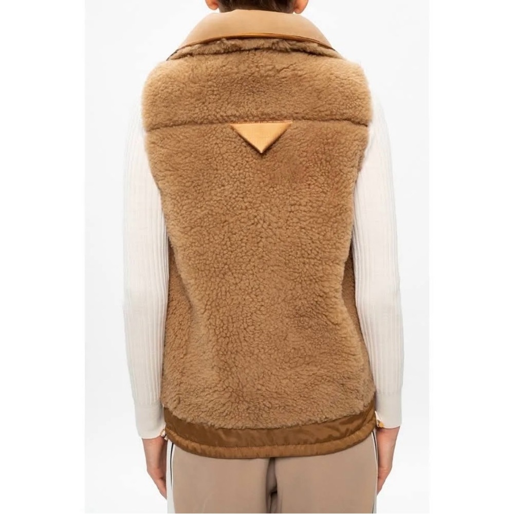 Coach Shearling Leather Tan Vest Jacket Outerwear BNWT - Picture 12 of 12